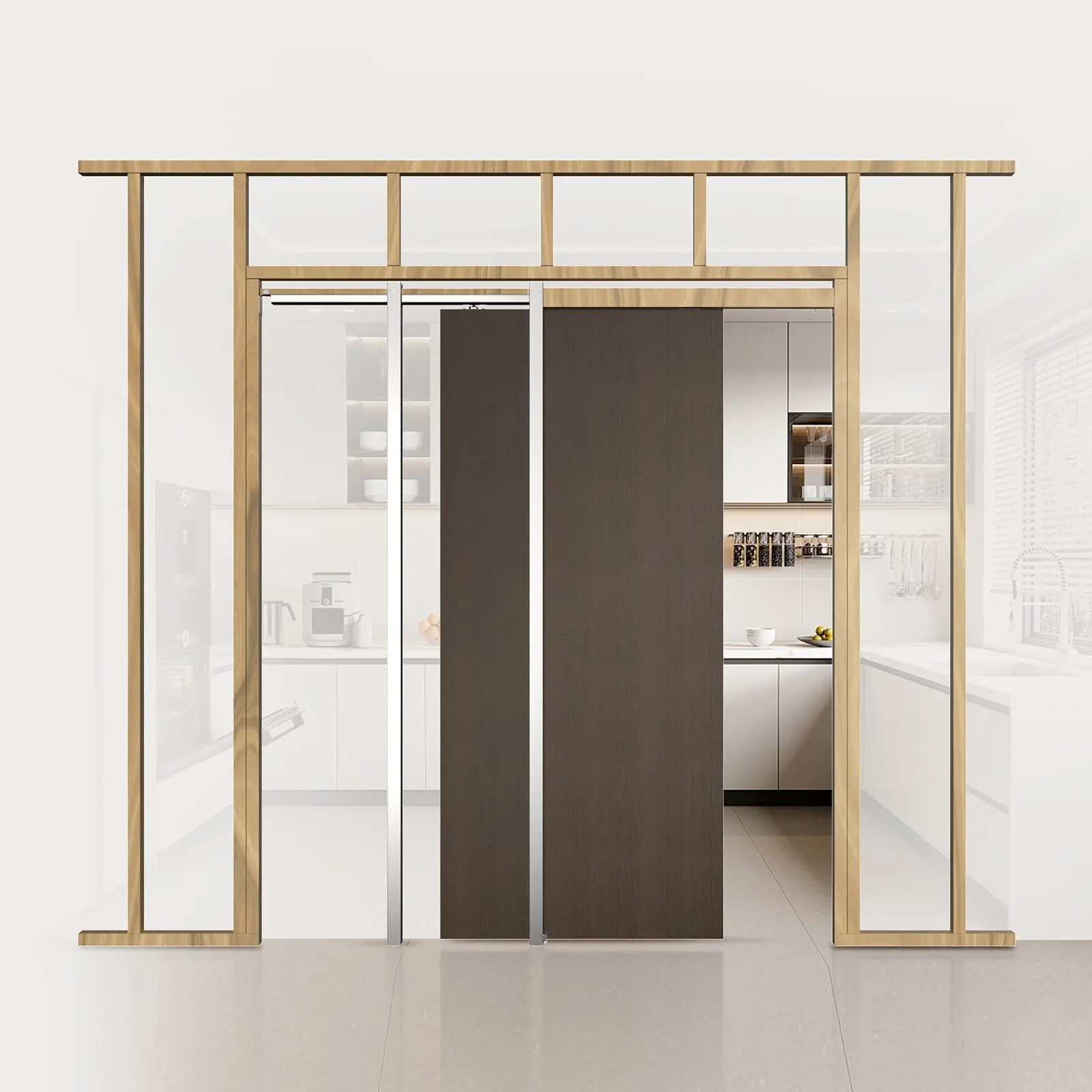 

Комплект каркаса для раздвижной двери (Pocket Door Kit) для дверей шириной 24-36 дюймов и высотой 80 дюймов, стальной