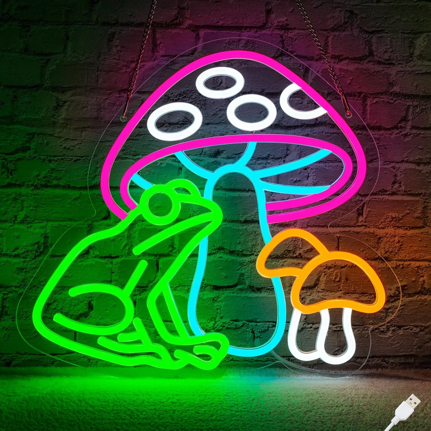 

Mushroom Frog Neon Light Sign Dimmable Aesthetics Neon Sign For Wall Decor Game Room Party Shop Club Decor Birthday Gift