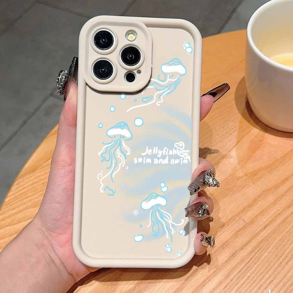 Blue White Jellyfish Phone Cas - Phone Cases Blue review and price