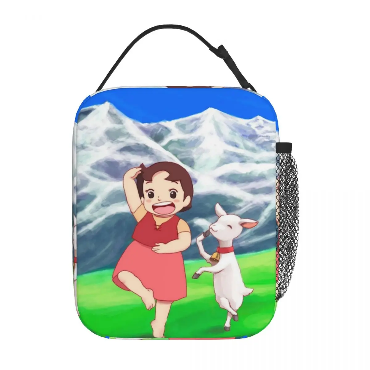 Heidi And Sheep Insulated Lunch Bag for Men Women The Girl Of The Alps Food Bag Portable Thermal Cooler Bento Box For Travel