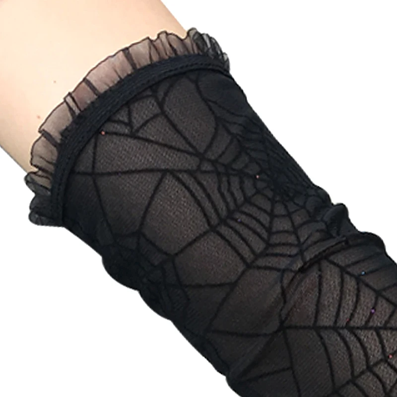 Spinnennetz-Armstulpen Handschuhe Faschingskostüm Halloween-Kostümzubehör Cosplay – Detail 8