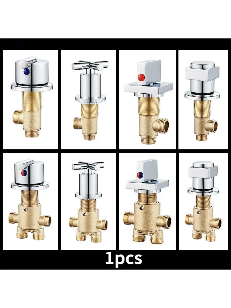Robinet de baignoire mélangeur d'eau chaude et froide, robinet de baignoire, vanne d'entrée d'eau de type fendu, robinet de dérivation interrupteur de séparation de vanne 1 pièce