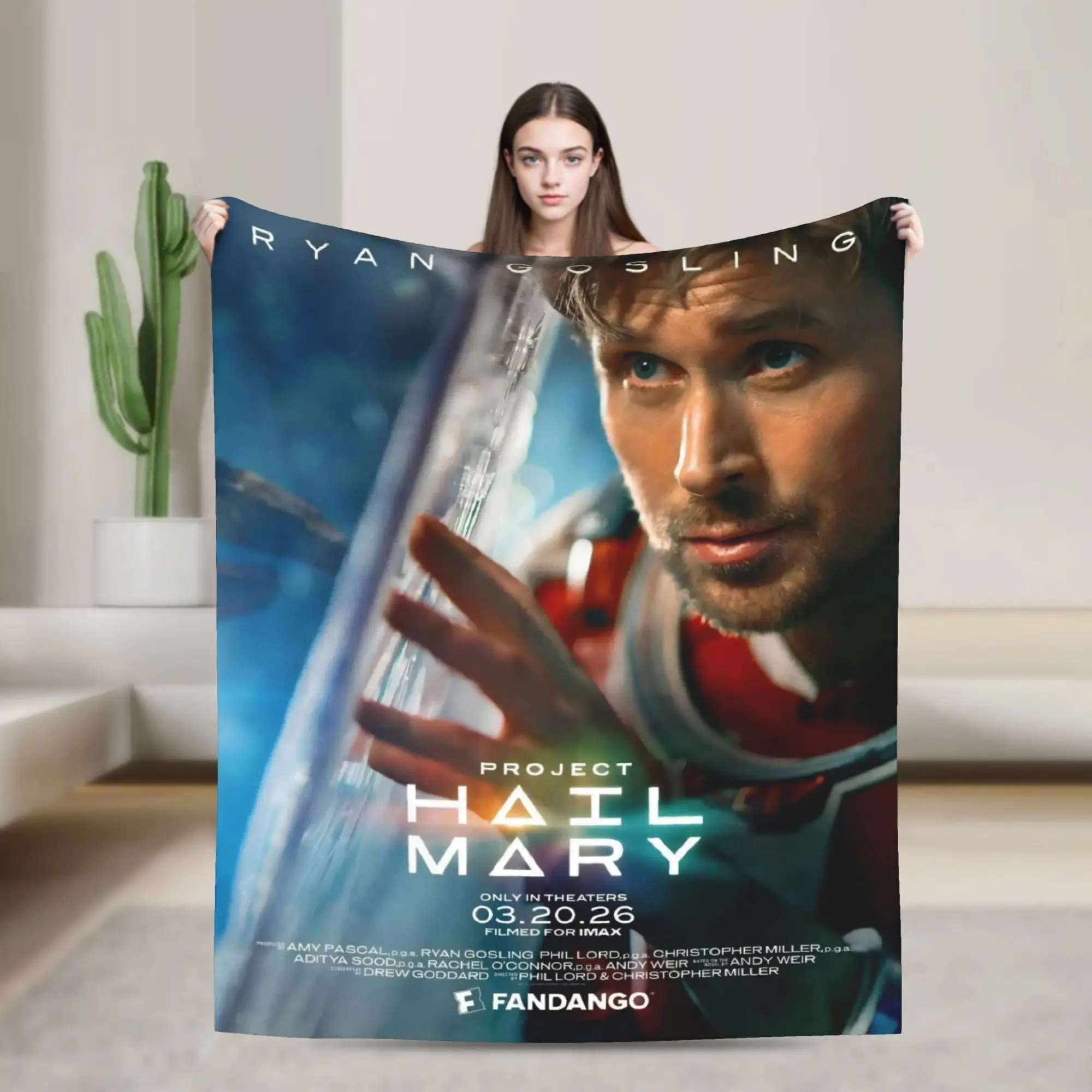 Project Hail Mary 2026 Fleece Throw Blanket Sci Fi Novel Blankets for Home Travel Lightweight Quilt