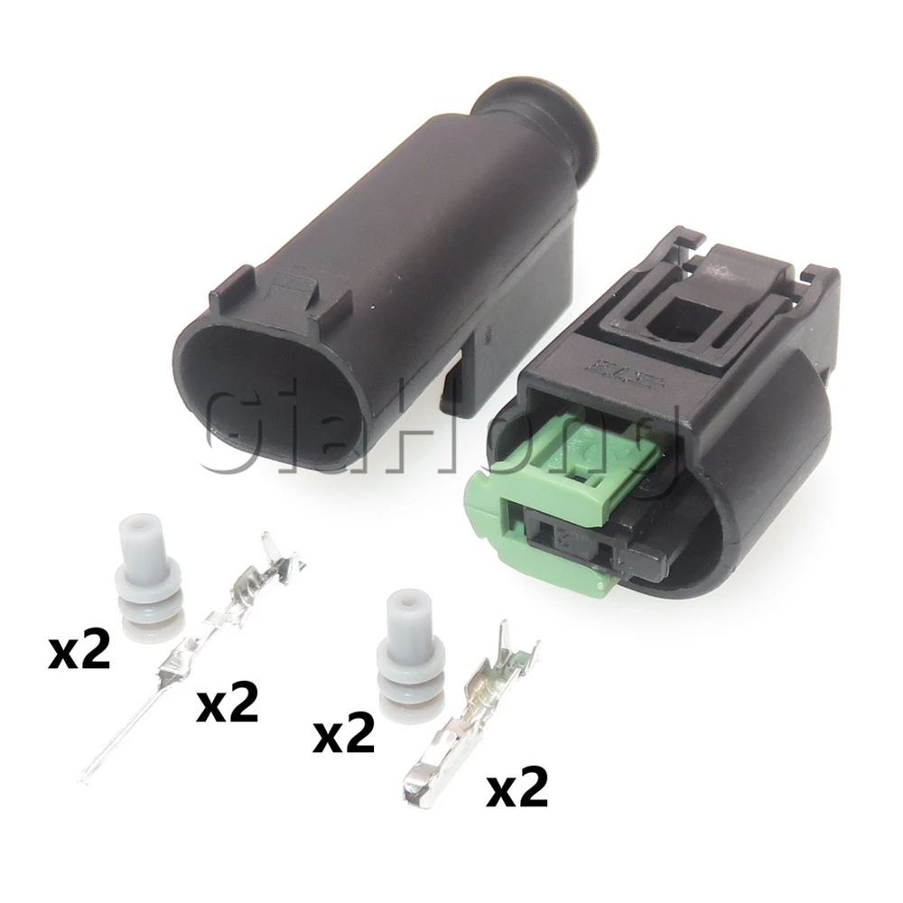 1 Set 2 Ways 1-967644-1 Auto Waterproof Socket For BMW 1-967570-3 968405-1 AC Assembly Reversing Radar Sensor Connector