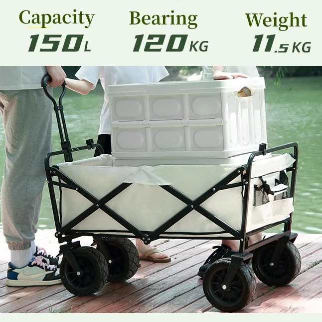 Multi-functional Push-pull Integrated Large-capacity Outdoor Foldable Portable All-steel Frame Stable Camping