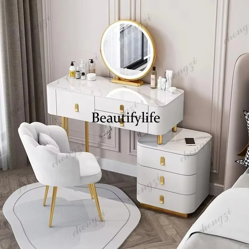 Storage Drawer Vanity Table Aesthetic Italian Space Saving Makeup Vanity Mirror Salon Beauty Coiffeuse Chambre Furniture