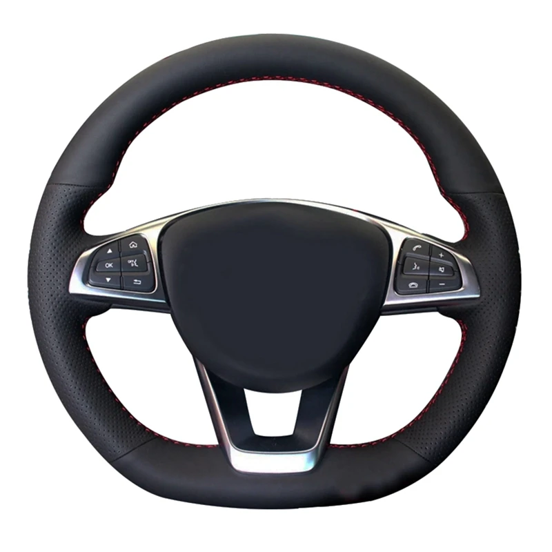 Car Steering Wheel Cover Anti-Slip Artificial Leather For Mercedes Benz AMG GLE 450 2015 2016 2017 C-Class 300 Car Accessories