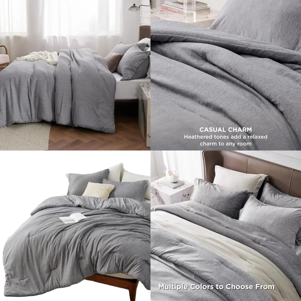 

Роскошный серый комплект постельного белья - всесезонный, 3-предметный набор с одеялом размера Super King и наволочками.