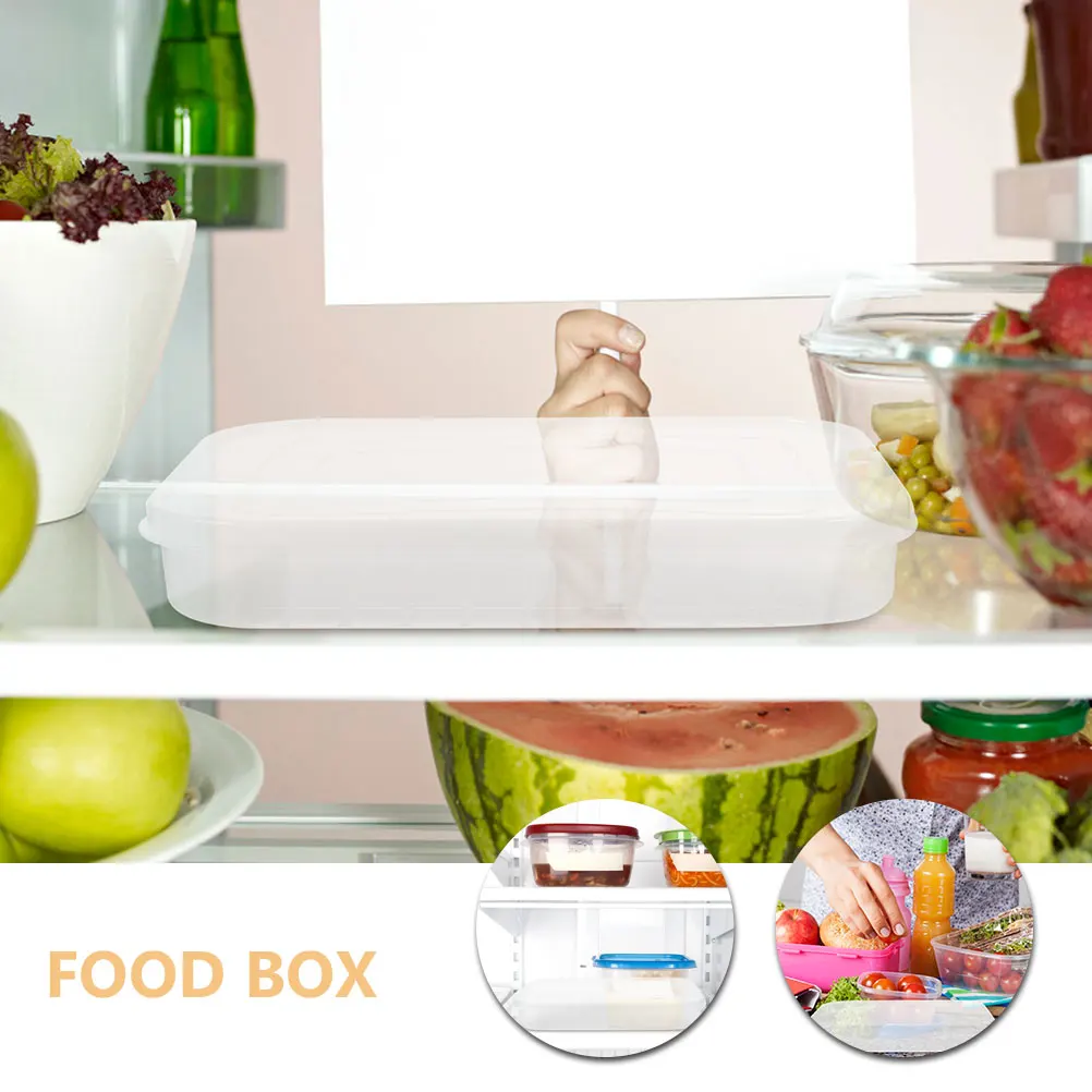 

6 Pcs Storage Containers Sealed Large Storage Containers Fridge Boxes Reusable Transparent For Bacon Cheese Seafood Preservation