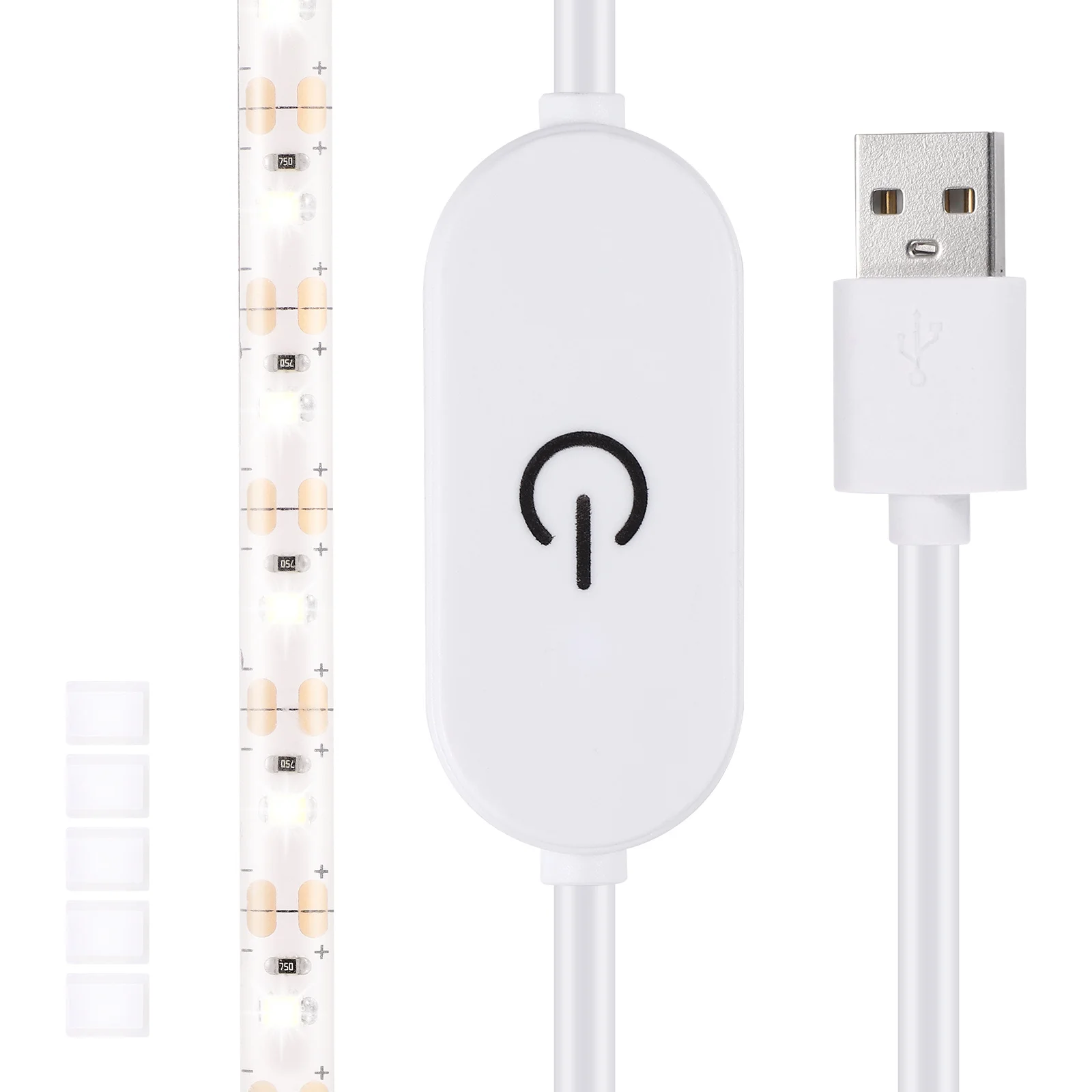 شريط إضاءة LED يعمل بمنفذ USB ماكينة خياطة خلفية لاصقة أضواء متوهجة قابلة للقطع صديقة للبيئة موفرة للطاقة ناعمة غير مبهرة