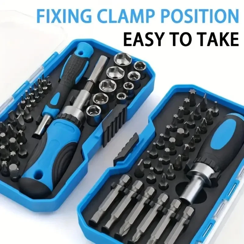New 44PCS Multifunctional Screwdriver Combination Bit Sleeve Set Household Portable Precision Screwdriver Set Maintenance Tool