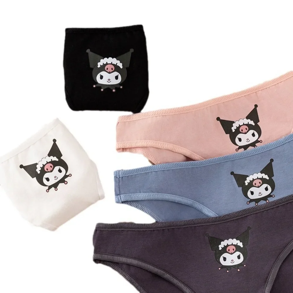 Y2 Sweet Kuromi Sexy Girls Cotton Underwear Kawaii Women Sanrios Breathable Briefs Panties Cartoon Ladies Soft Underpants Gifts