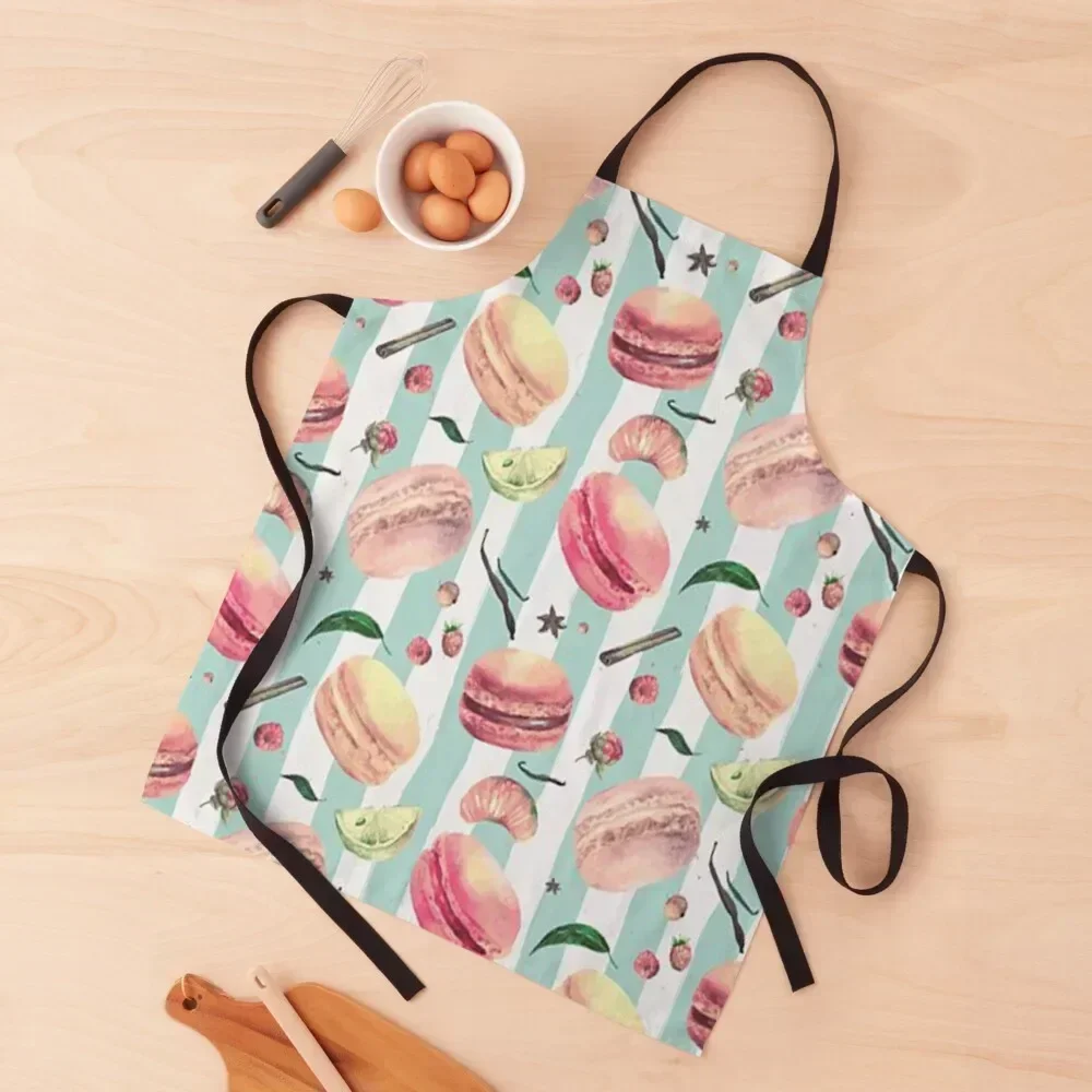

Macaron Dessert Baking Apron Ladies Salon cookings for women Cute Kitchen Accessories Apron