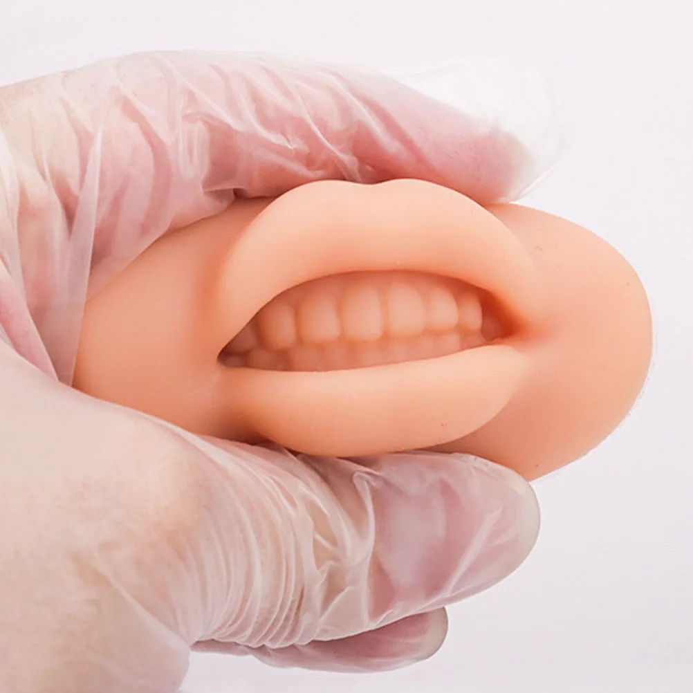 Moule à lèvres 3D en Silicone, fausse peau, pratique professionnelle des lèvres, fourniture de tatouage, élastique plus doux, 3 pièces