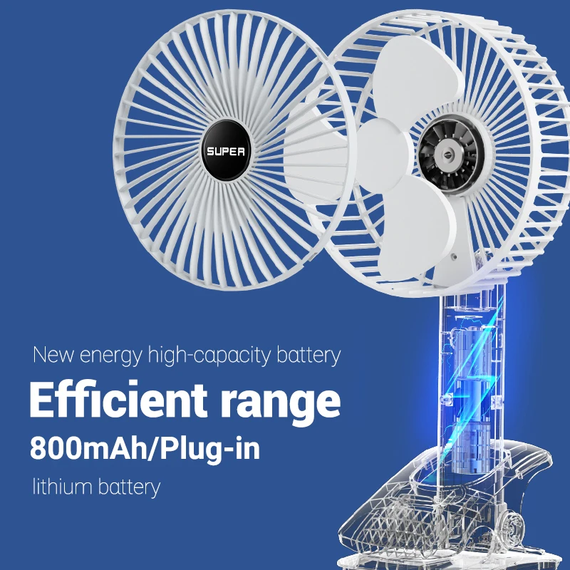 JR Großhandel Kleiner tragbarer Handventilator für Tischbatterien, wiederaufladbarer Mini-Handventilator mit Clip