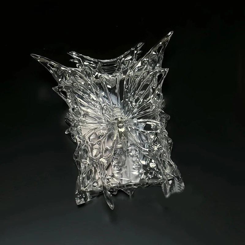 Designer 3D Clear Butterfly Kpop Photocard Shield Small Card Protector Modern Aesthetic Card Case