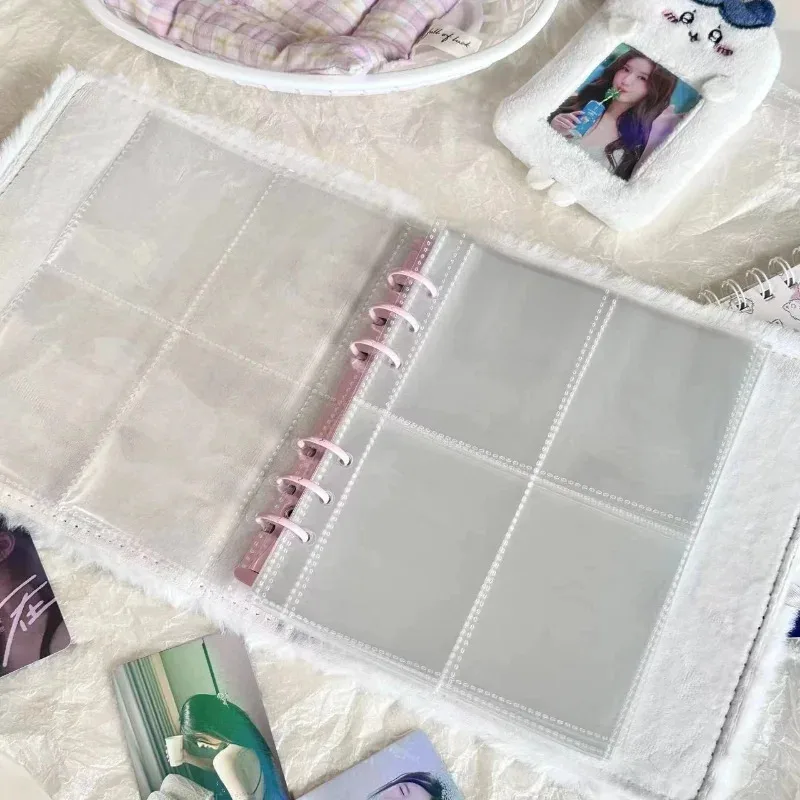 

Plush Starfish Photo Card Album Aesthetic 3 Inch Kpop Card Holder Fuzzy 6-Ring Binder Cute Idol Photo Collector for Girls