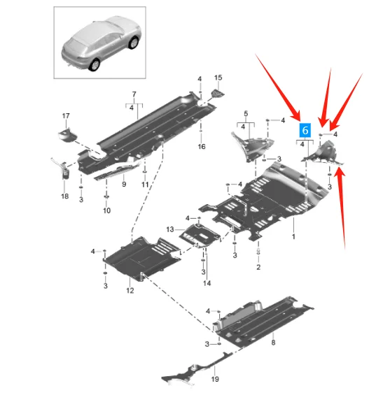 95B825102A 95B825102D 95B825102A1E0 95B825102D1E0 Front Right Leaf Board Lined With Triangular Board For Porsche Macan 2014-18