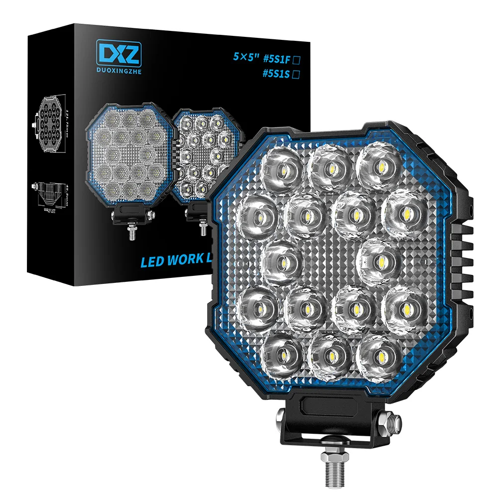 

5.2 Inch Square Work Lights 9-32V Automotive LED Off-Road Vehicle Modified Spotlight Paving ATV SUV 5X5 Boat Jeep Headlights