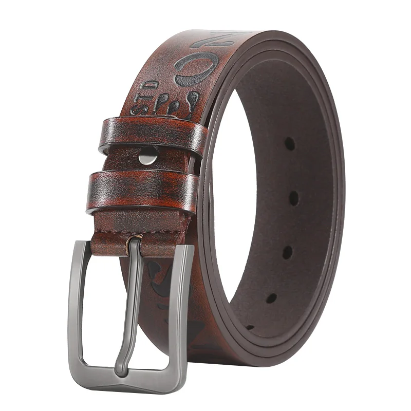 

New Belt For Men Quality Imitation Leather Alloy Pin Buckle Men Belt Outdoor Casual Cowboy Pants Versatile Luxury Belts