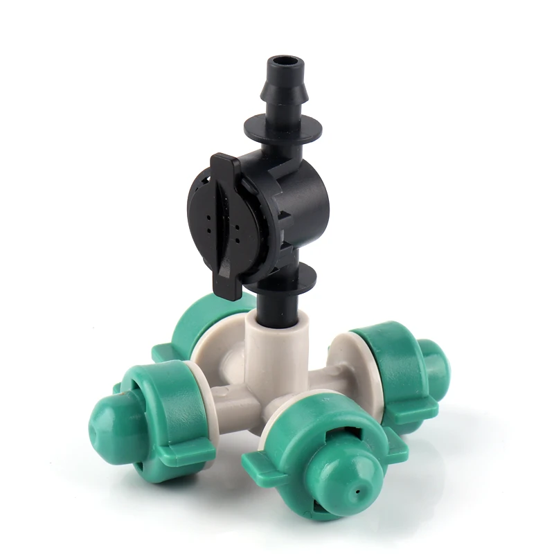 5-50sets Irrigation System 6mm Across Atomized sprinkler Kit with Anti-Drip Water Control Foggy Sprinkler Garden Irrigation