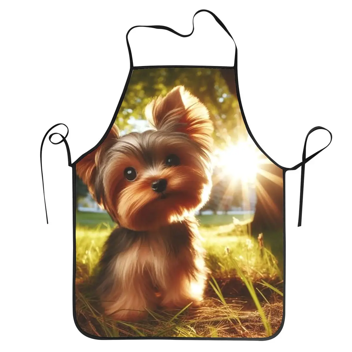 Yorkshire Terrier Dog Yorkie Lover Aprons Chef Cuisine Tablier Sleeveless Bib Kitchen Cleaning Pinafore for Women Men Gardening