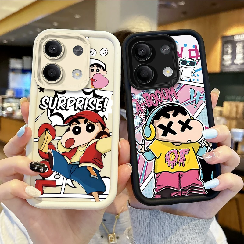 C-Crayon Shin-chan TPU Phone Soft Case for Redmi Note 13 12 Pro Plus 5G Note 13 12 11 10 9 Pro 12C 10C 9C A2 A1 Protective Cover