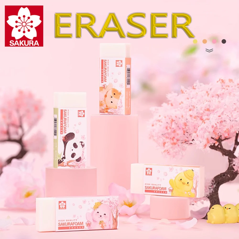4PCS New Japan SAKURA Eraser Art Student Specific Sketching Eraser Is Not Easy To Leave Marks Back To School Kawaii Stationery