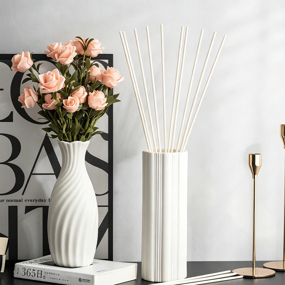 50Pcs L19/22/25/30/40cm White Reed Diffuser Sticks Rattan Aroma Sticks Home Fragrance Diffuser Replacement Hot Sale