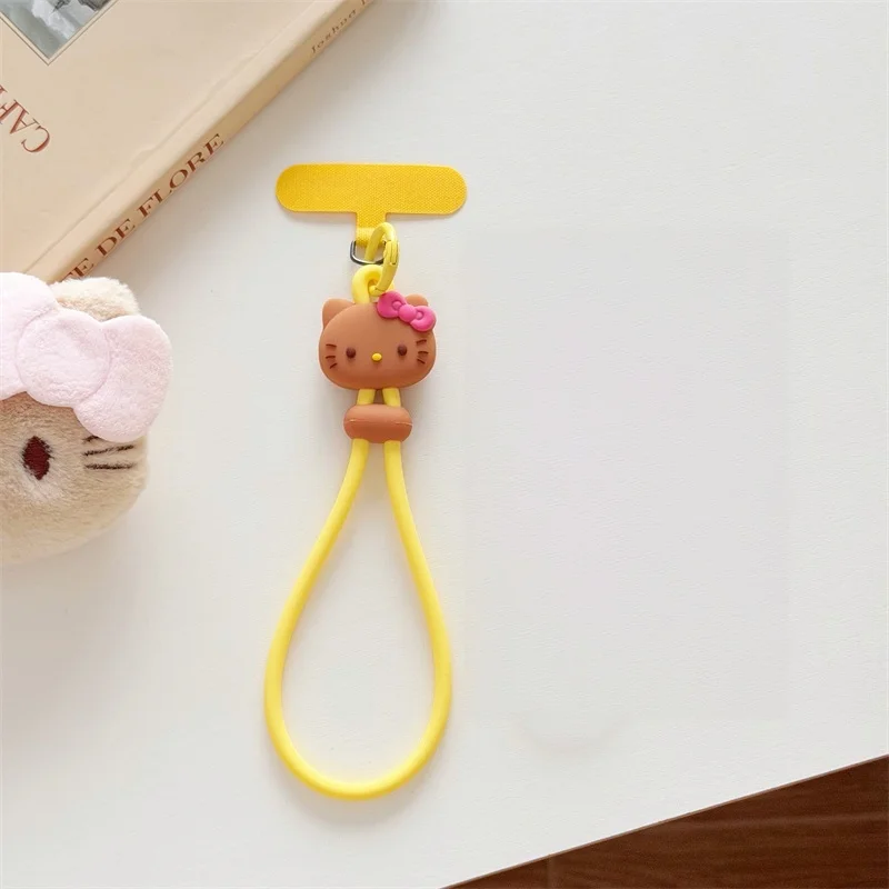 Niedlicher Cartoon Hello Kitty Handy-Handschlaufe aus Silikon, Anti-Verlust-Lanyard, Taschenanhänger für iPhone, Samsung und alle Handys – Detail 14