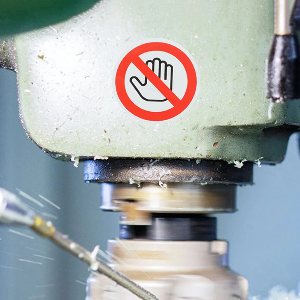 6pcs Do Not Touch Warning Stickers Safety Labels For Machines Adhesive Caution Signs Hazardous Areas Self Adhesive Sticker For
