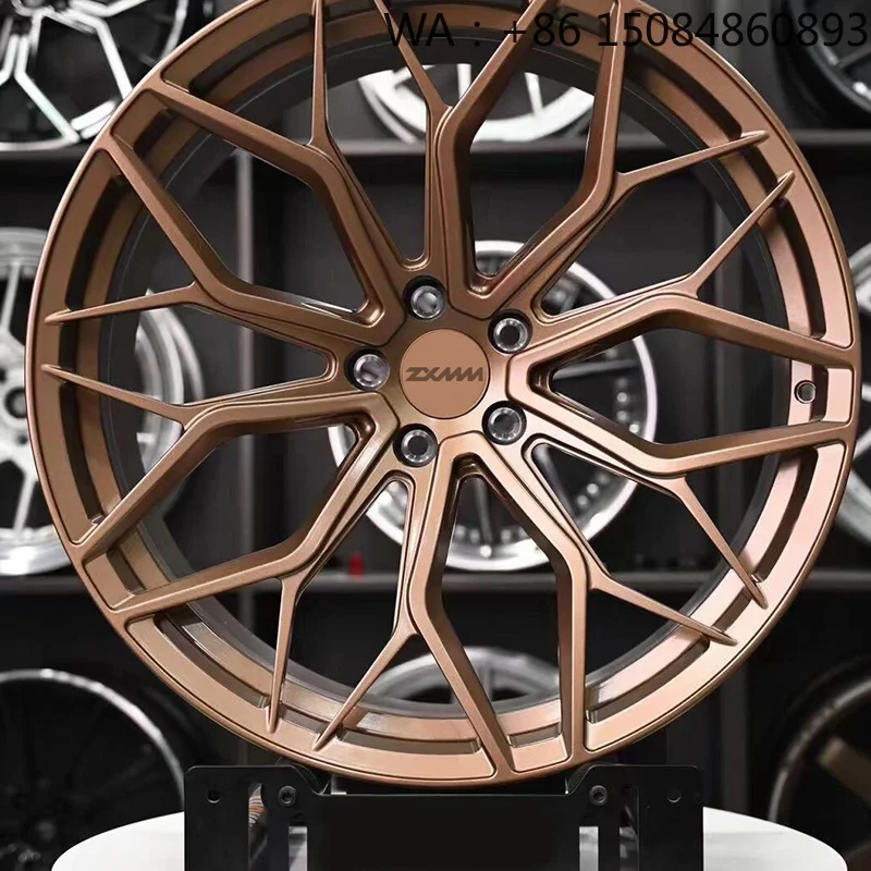 

High end customized wheel hub & auto parts, 18-22 Inch Matt Bronze Forged Alloy Wheel, multi-PCD universal passenger car tuning