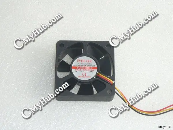 For EVERCOOL EC5015H12C DC12V 0.15A 1.8W 5015 5CM 50MM 50X50X15MM 3pin Cooling Fan EC5015H12C