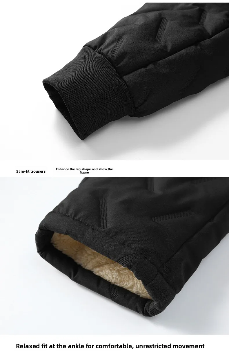 Luxus Marke männer Hosen Warme Plus Samt Verdickt Sport Winddicht Casual Hosen Große Größe Jogginghose Baggy – Detail 22