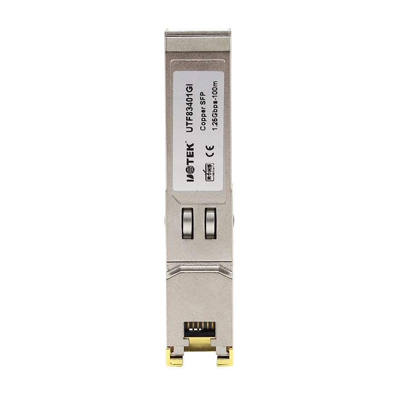 

UOTEK 1000BASE-T SFP Copper Transceiver Module RJ45 Interface 1.25Gb/s Hot Pluggable UTF83401GI