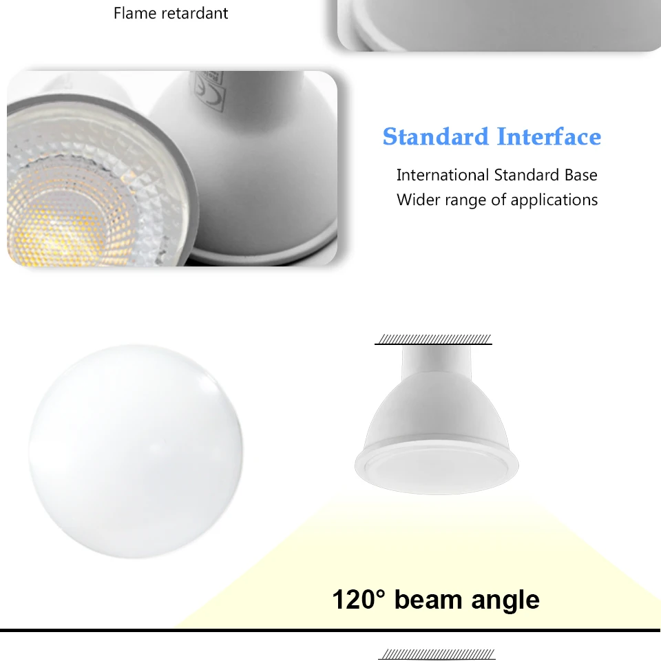 Imagem -05 - Led Spotlight Mr16 Gu5.3 Baixa Pressão ac dc 12v 3w 7w Ângulo de Luz 120 Graus Branco Quente Luz do Dia Conduziu a Lâmpada de Luz Peças