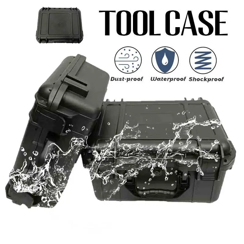 

Plastic Waterproof Tool box organizer box With Pre-cut Sponge Hard Case Tool Storage box Protable Toolbox Instrumengt tool case