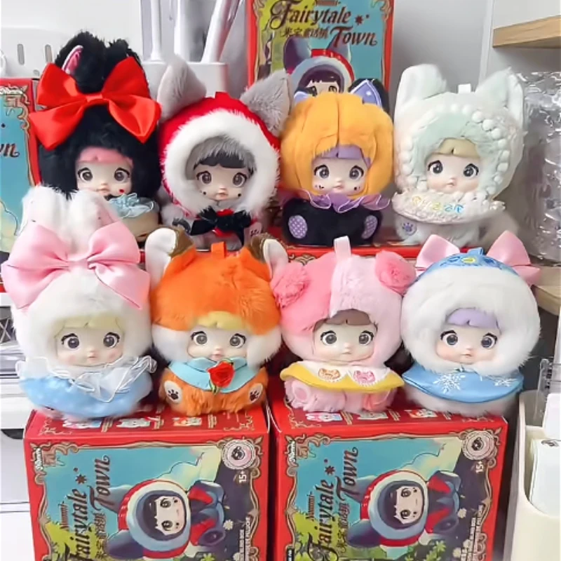 Caja ciega Nommi Baby Mibao Fairytale Town Series, bonita muñeca de Anime Nommi, bolsa sorpresa, caja misteriosa, juguetes colgantes de felpa de princesa, regalo