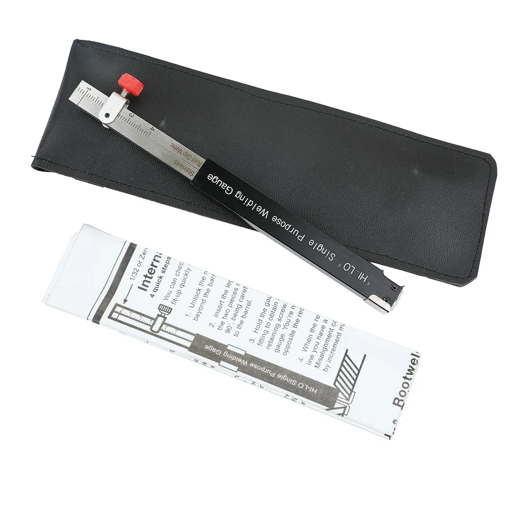 Stainless steel integral 1-15MM weld inspection ruler, large high and low gauge HILO