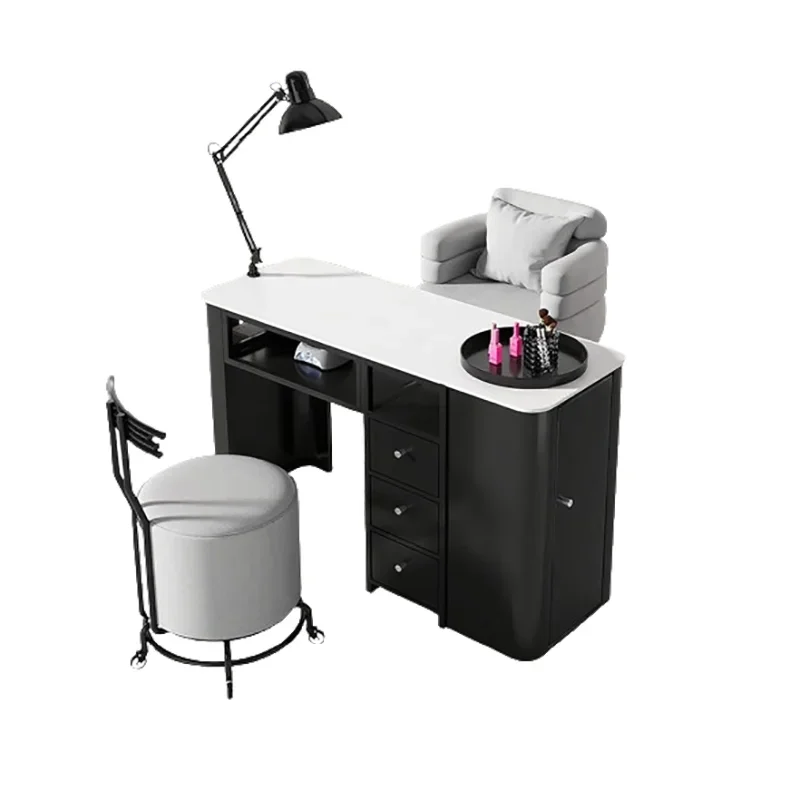 Modern Trendy Manicure Nail Table Classic Practical European Smooth Manicure Nail Table Elegant And Subtle Mesa Salon Furniture