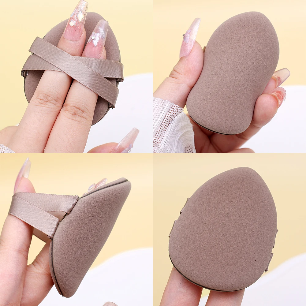 1-10pcs Thickened Double Ribbon Powder Puff Concealer Foundation Cosmetics Sponge Puff Wet Dry Use Soft Powder Puffs Makeup Tool