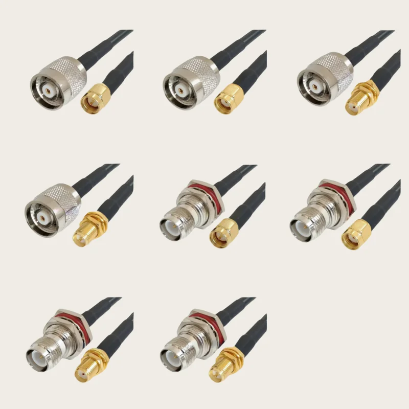 RG58 Cable RP TNC Female / Male to SMA Male / Female WiFi Antenna 50Ohm RF Coaxial Pigtail Jumper Cables