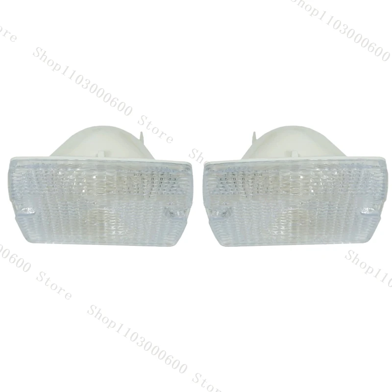 2PCS For Jeep Wrangler 1987 1988 1989 1990 1991 1992 1993 1994 1995 Front Bumper Turn Signal Light Lamp Cover Shell Lens No Bulb