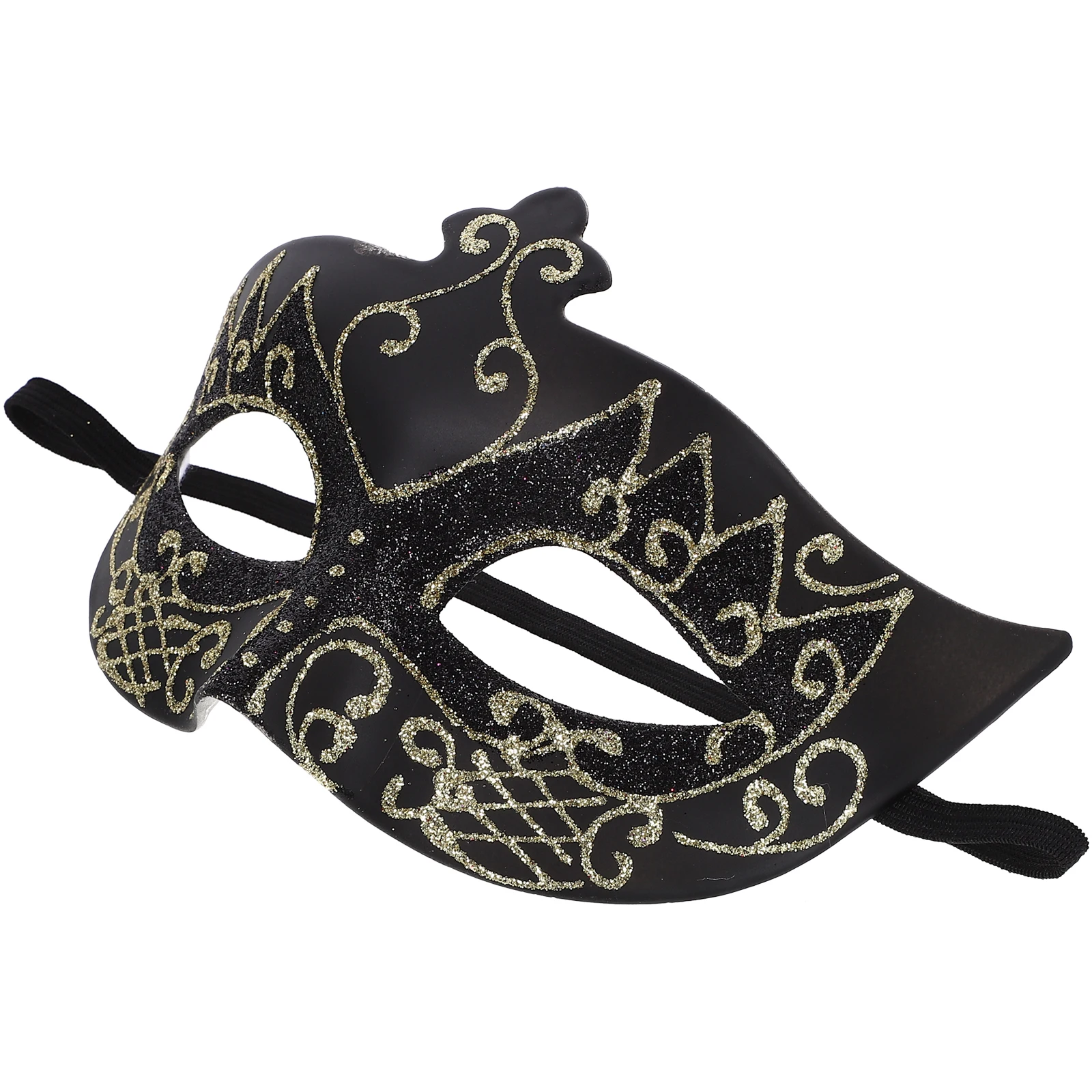 

Painted Mask for Men Black Masquerade Half Face Lightweight Halloween Party Costume Masks Carnival Charm