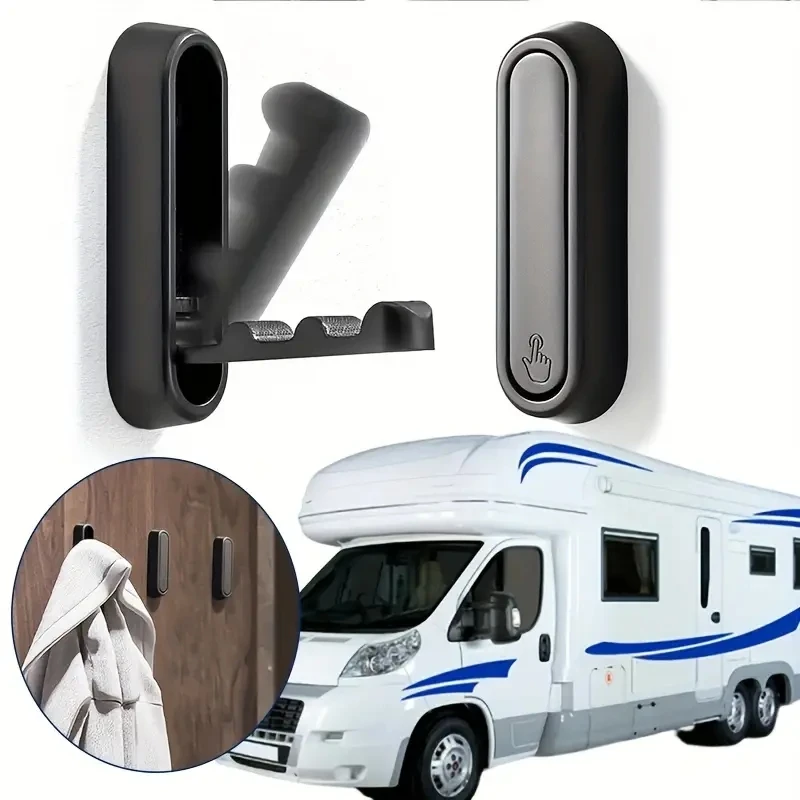 1pc Aluminum Folding Clothes Hook For RV Multi-Functional Hanging Organizer For RV Entryway Bathroom RV Shade Screen Accessories