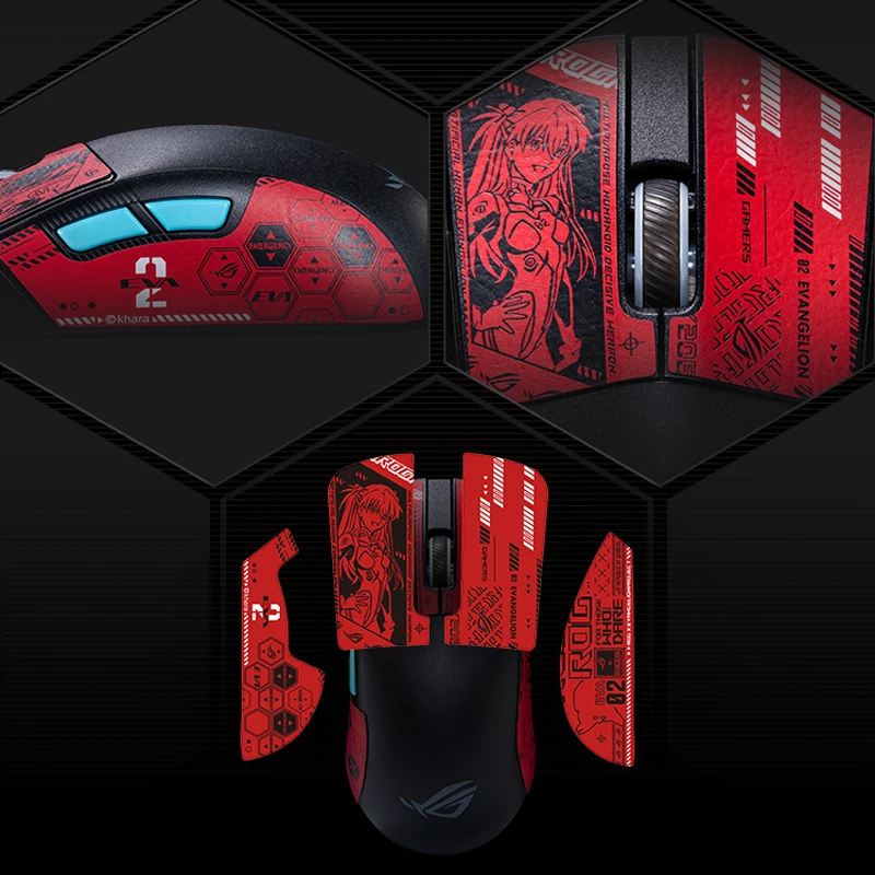 ROG Harpe Chakram ماوس شريط لحام تزلج اليدوية ملصق عدم الانزلاق الجلد تمتص العرق ملصق لماوس الألعاب اللاسلكية ROG Keris #5