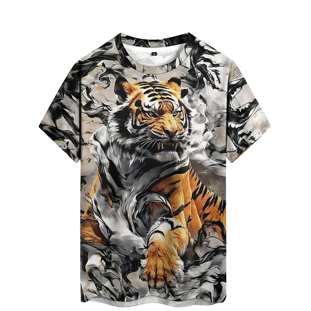 Men's American Style 3D Printed Short-Sleeve T-Shirt - Family Gathering, Party Wear
