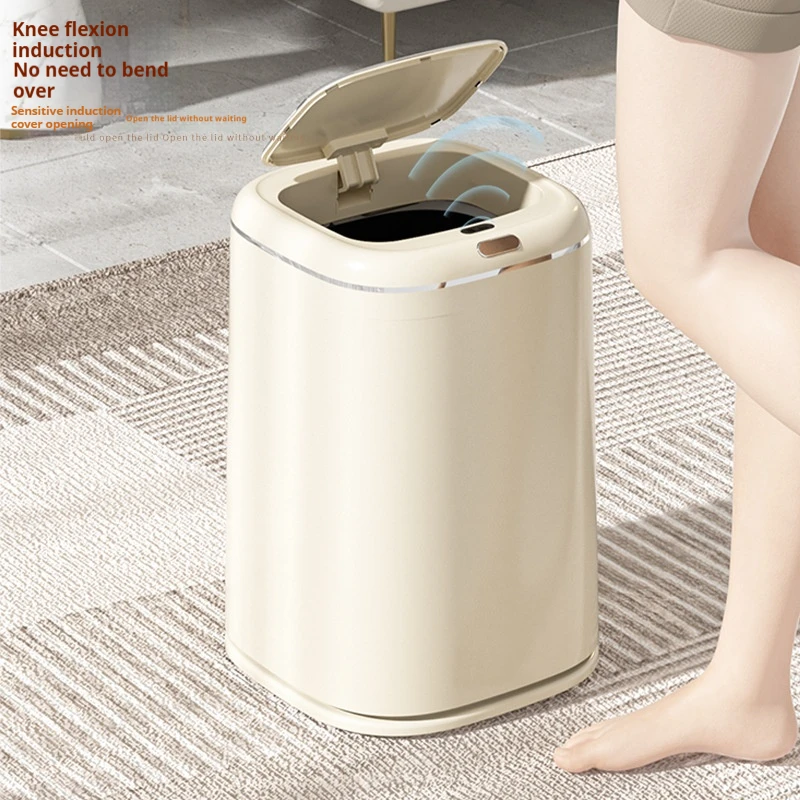 Smart Sensor Trash Can Large Capacity Auto Lid Open Contact Free Garbage Storage Bin Kitchen Paper Basket Bathroom Tissue Box