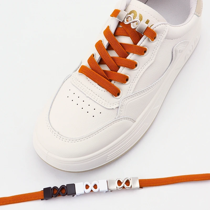 1 زوج لا التعادل رباط الحذاء للأحذية الرياضية أربطة الحذاء المرنة دون العلاقات قفل معدني مريحة شقة كسول الأحذية الدانتيل اكسسوارات للجنسين