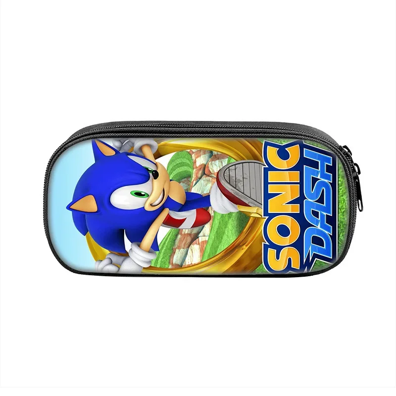 سونيك سلسلة الكرتون لطيف طالب القرطاسية مقلمة أنيمي القنفذ عمل الشكل صندوق تخزين صبي وفتاة الهدايا المدرسية